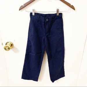Gymboree kids Boys navy blue linen pants size 5